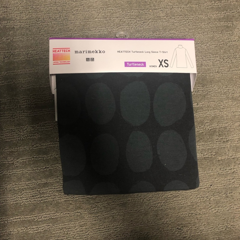 Marimekko Black Turtleneck Long Sleeve T-Shirt